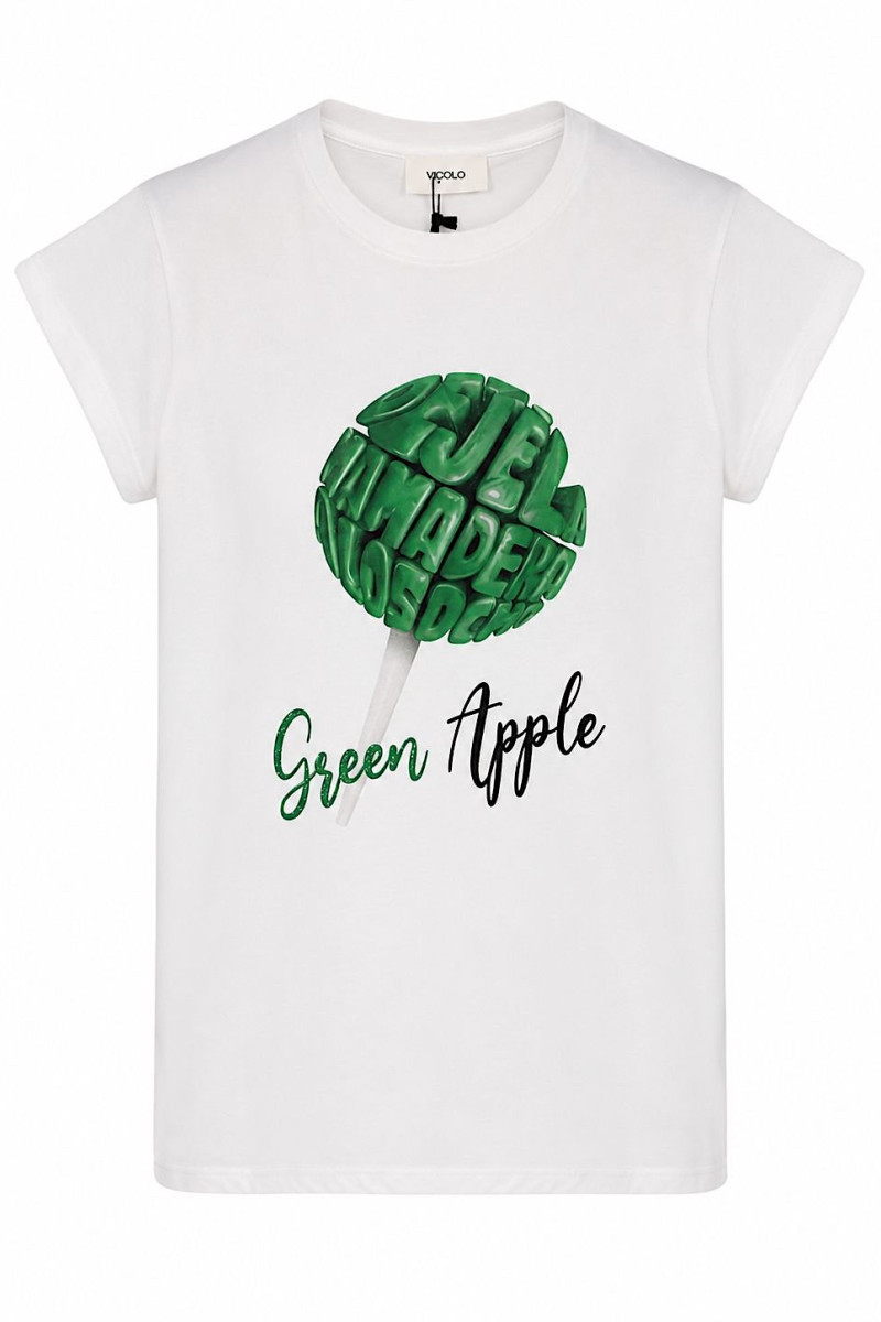 Бавовняна футболка Green Apple Vicolo