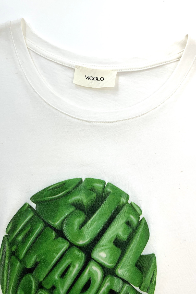 Бавовняна футболка Green Apple Vicolo