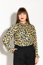 Блуза бежевого цвета с леопардовым принтом итальянского бренда Imperial