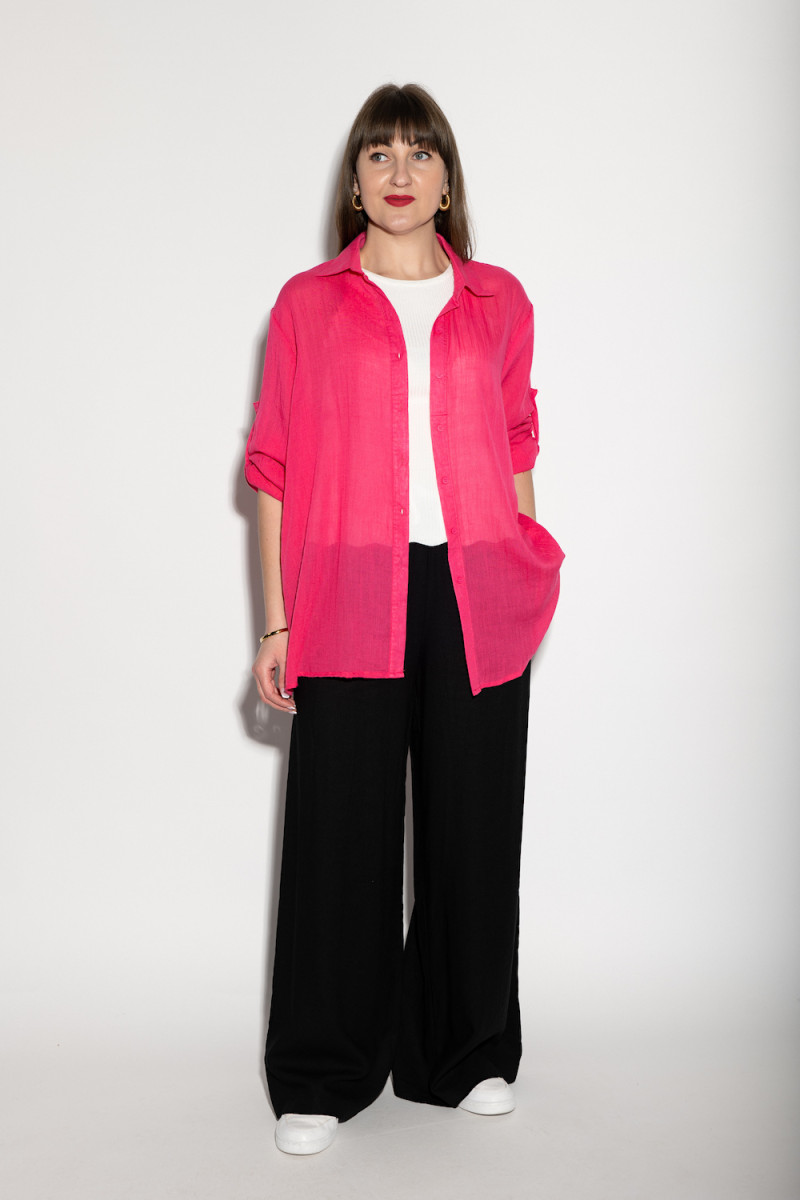 Чёрные летние брюки палаццо итальянского бренда No-Na