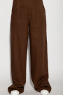 Коричневі літні брюки з льону та віскози італійського бренду Dixie