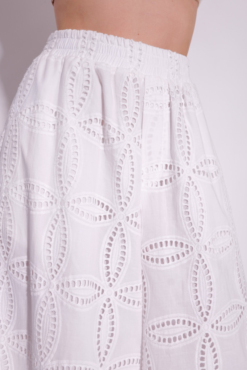 Белые брюки палаццо из хлопка итальянского бренда Dixie