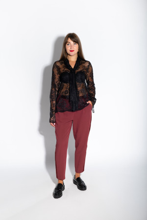 Брюки классические цвет марсала итальянского бренда Imperial Брюки классические цвет марсала итальянского бренда Imperial