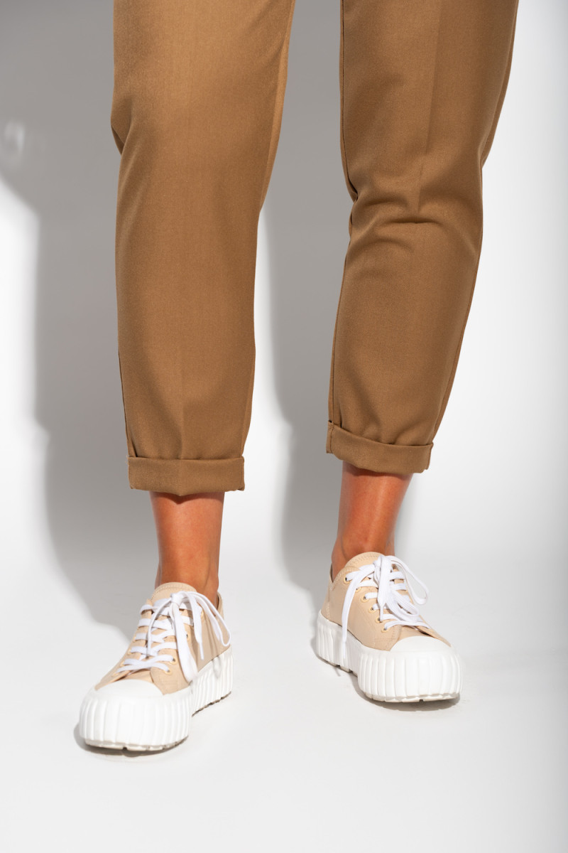 Брюки средней посадки цвет кэмэл итальянского бренда Joleen