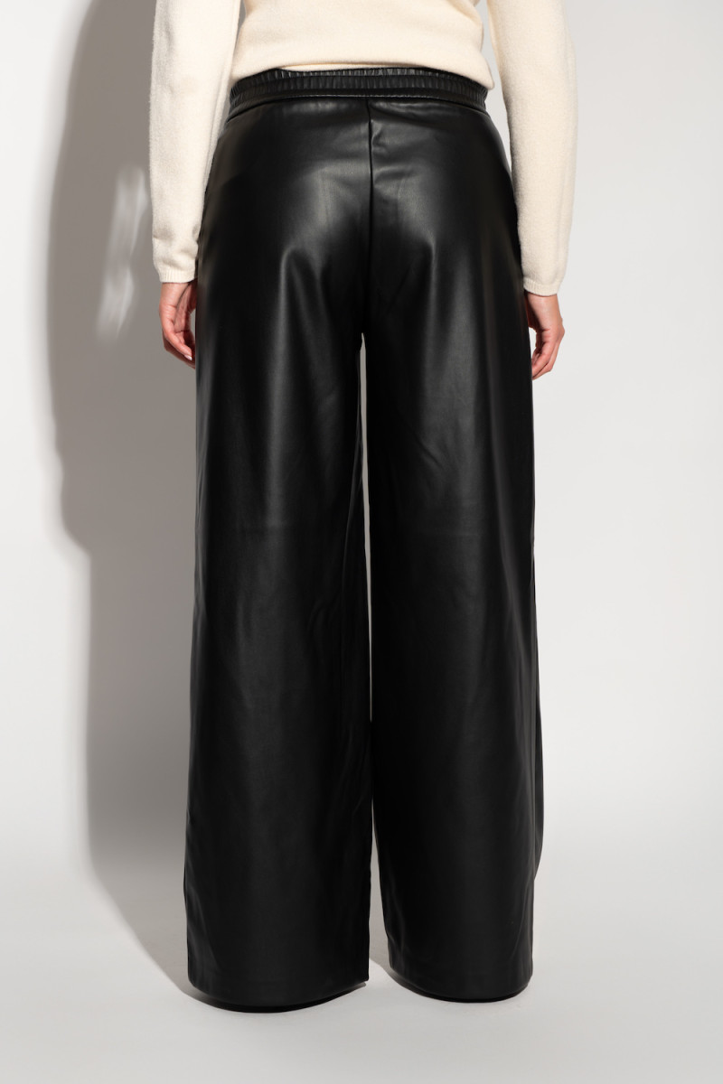 Брюки палаццо с еко кожи на флюсе итальянского бренда No-Na