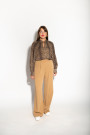 Брюки палаццо цвет бежевый итальянского бренда Dixie.