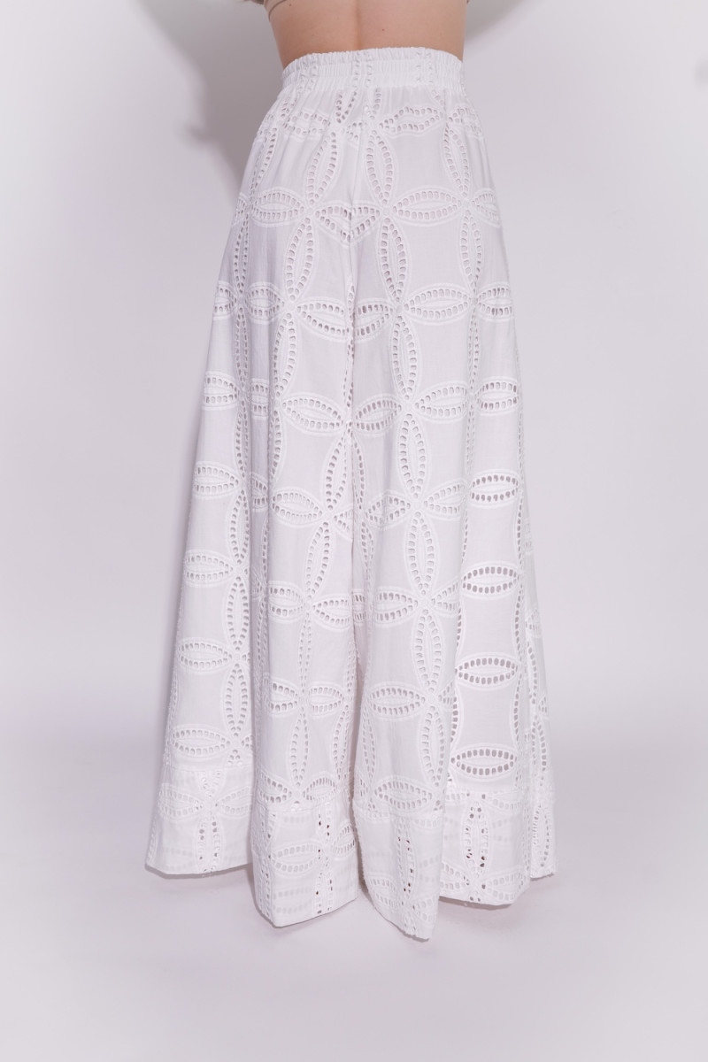 Белые брюки палаццо из хлопка итальянского бренда Dixie