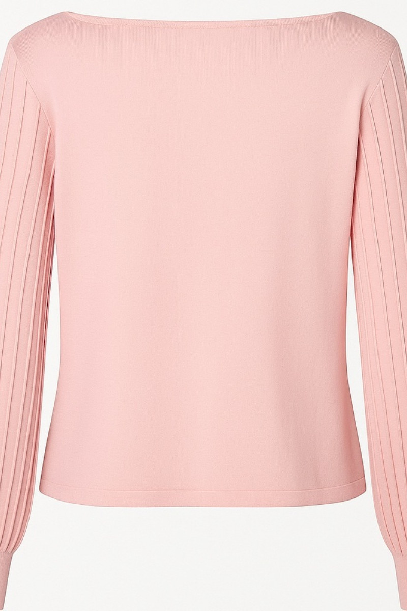 Джемпер из вискозы с V-образным вырезом и акцентными рукавами итальянского бренда No-Na