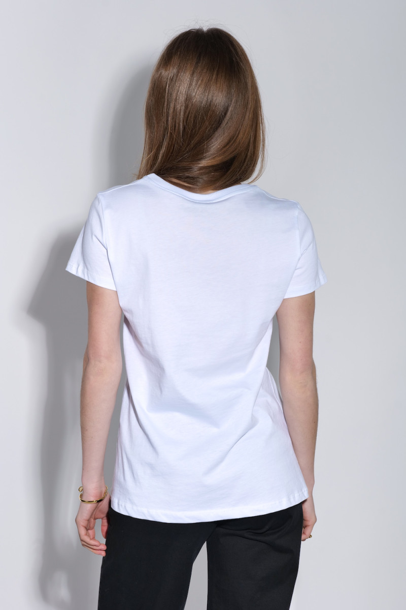 Белая базовая хлопковая футболка італьянского бренда Dixie