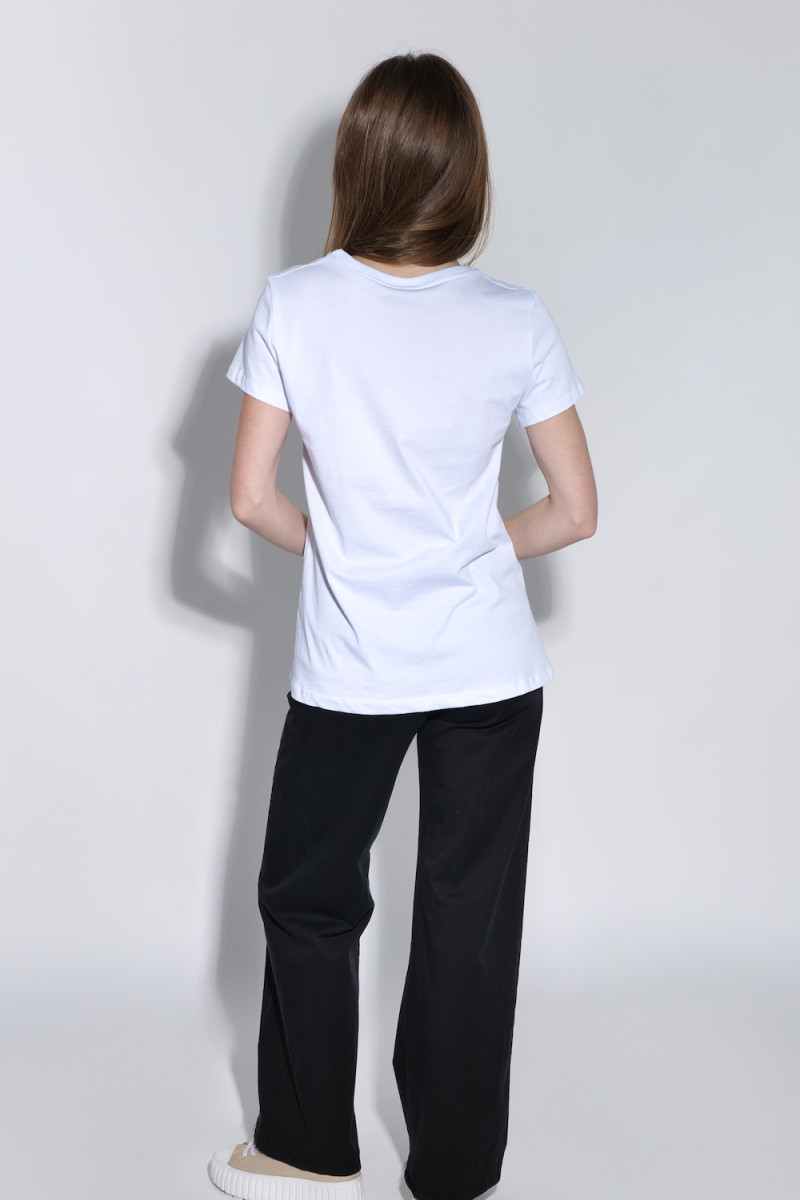 Белая базовая хлопковая футболка італьянского бренда Dixie