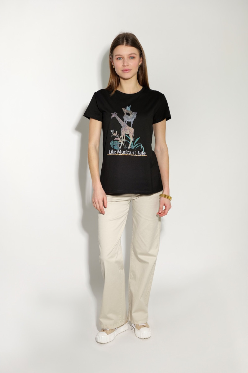 Футболка с принтом чёрного цвета итальянского бренда Dixie