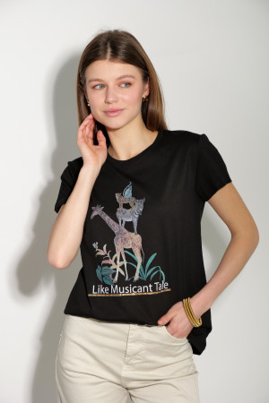 Футболка с принтом чёрного цвета итальянского бренда Dixie