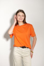 Оранжевая футболка с хлопка итальянского бренда Dixie