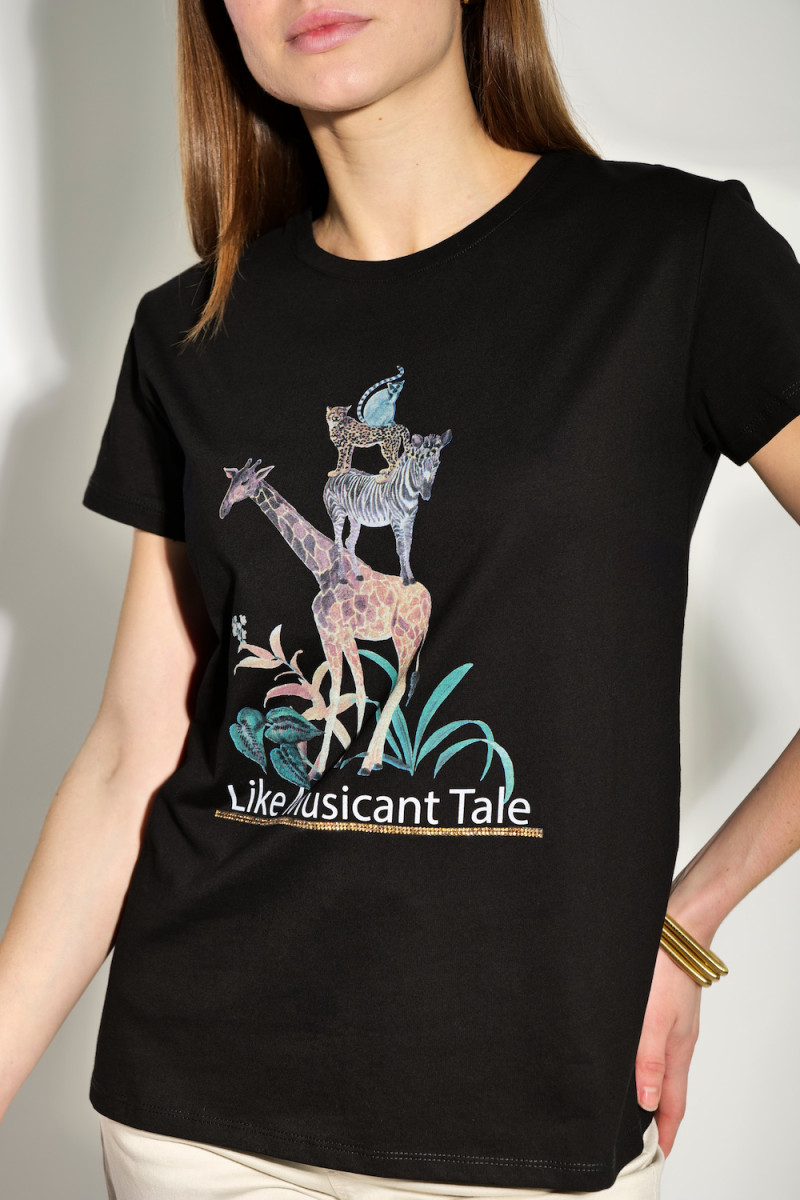 Футболка с принтом чёрного цвета итальянского бренда Dixie