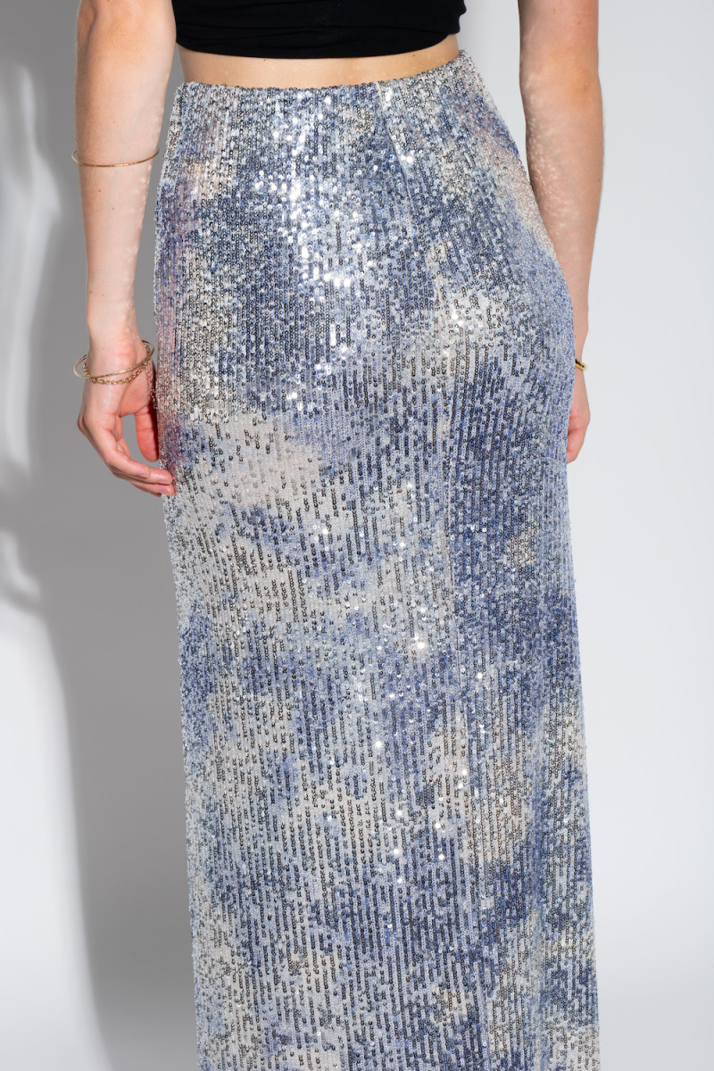Юбка макси с пайетками и разрезом от итальянского бренда No-Na