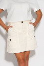 Короткая молочная хлопковая летняя легкая юбка итальянского бренда Dixie