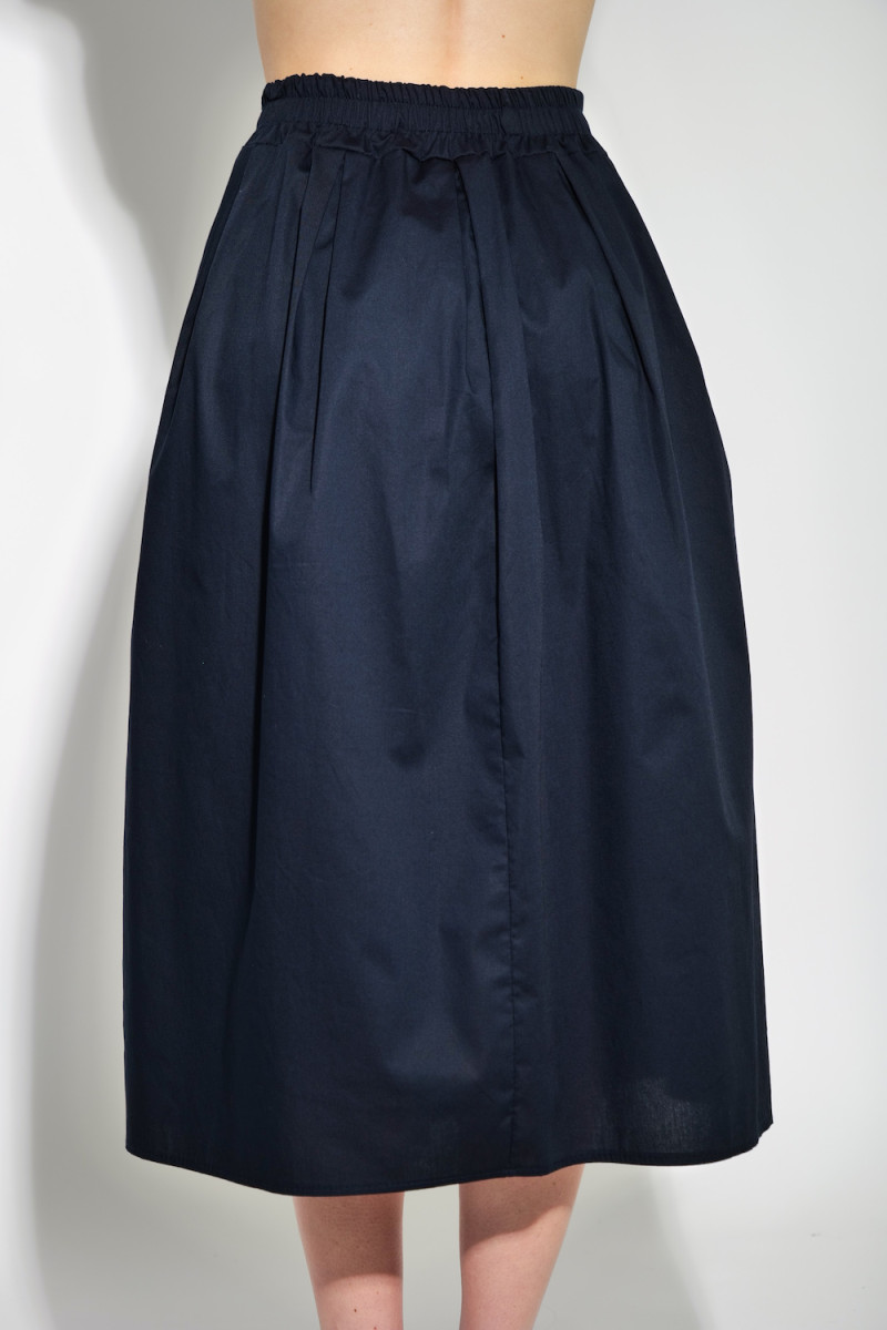 Тёмно синяя хлопковая юбка пояс резинка итальянского бренда No-Na
