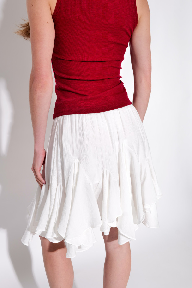 Белая короткая юбка из хлопка итальянского бренда Motel