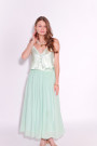 Тонкая хлопковая юбка ментоловая  итальянского бренда Imperial