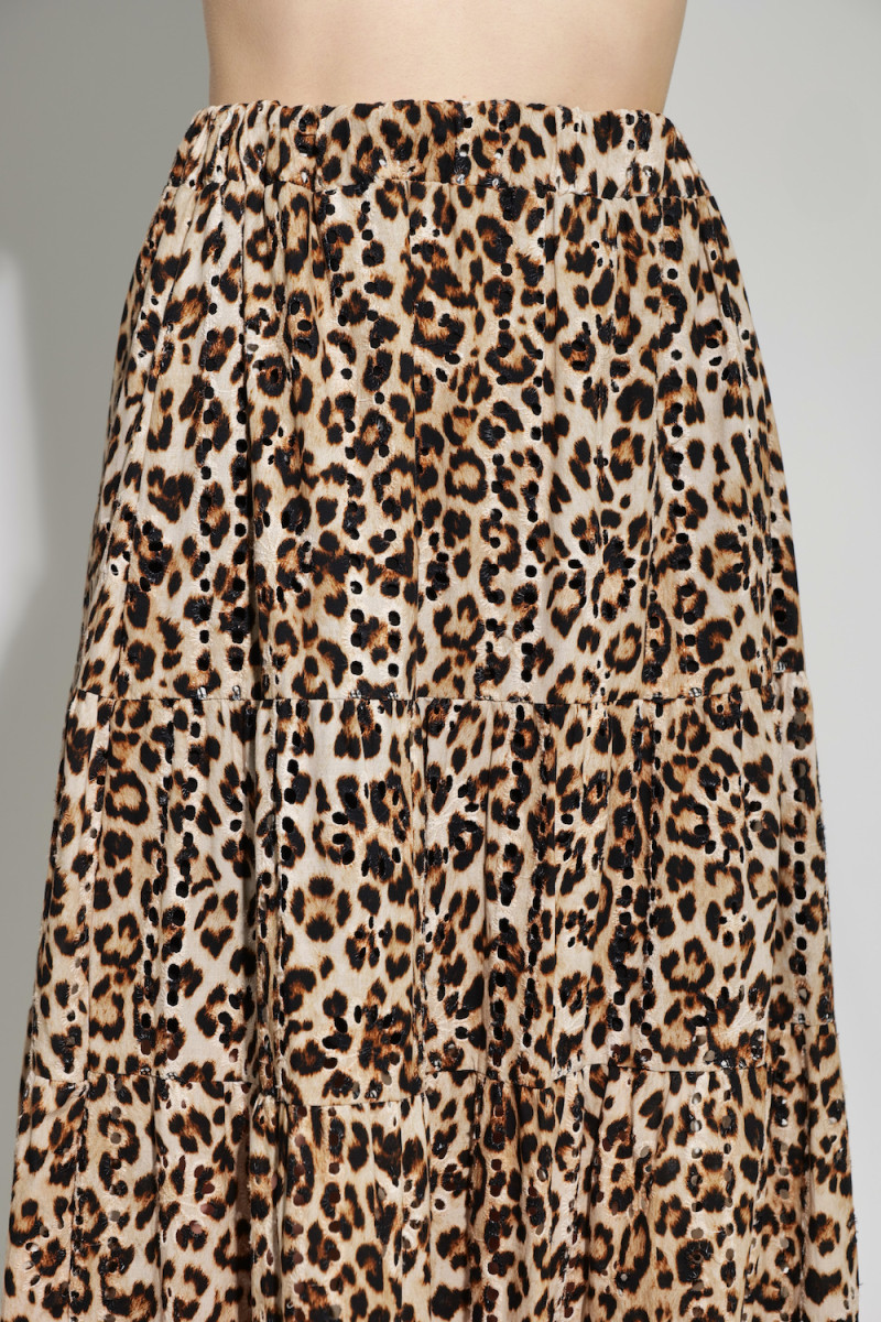 Юбка длины макси с кошачий принтом итальянского бренда Dixie