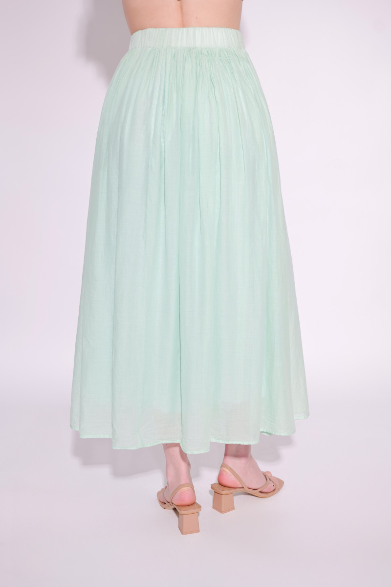 Тонкая хлопковая юбка ментоловая  итальянского бренда Imperial