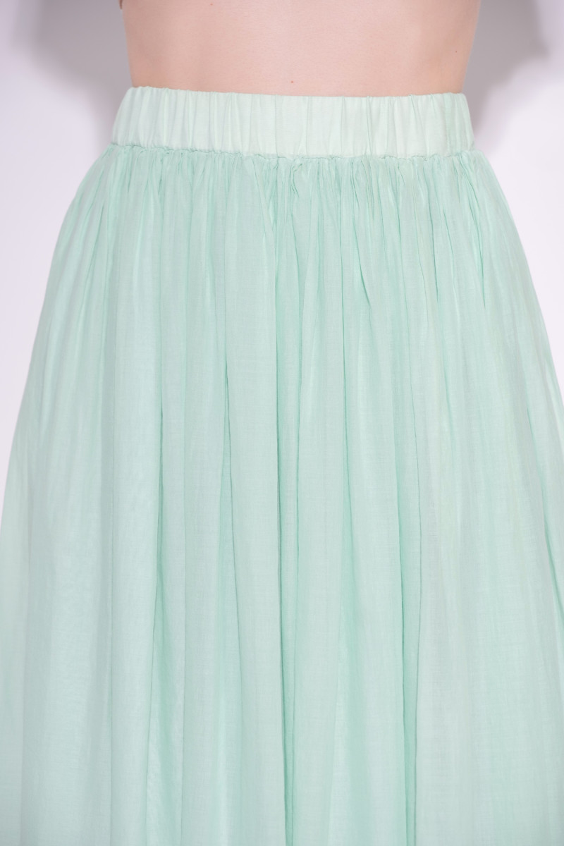 Тонкая хлопковая юбка ментоловая  итальянского бренда Imperial
