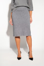 Серая трикотажная юбка миди длины итальянского бренда No-Na