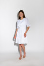 Белое летнее короткое хлопковое платье