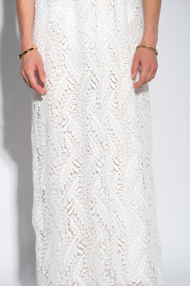 Белое платье макси в горизонтальную полоску итальянского бренда Imperial