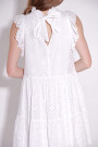 Белое батистовое платье миди из хлопка