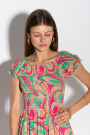Короткое летнее платье с абстрактным рисунком итальянского бренда Motel