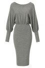 Серое трикотажное платье миди итальянского бренда Joleen