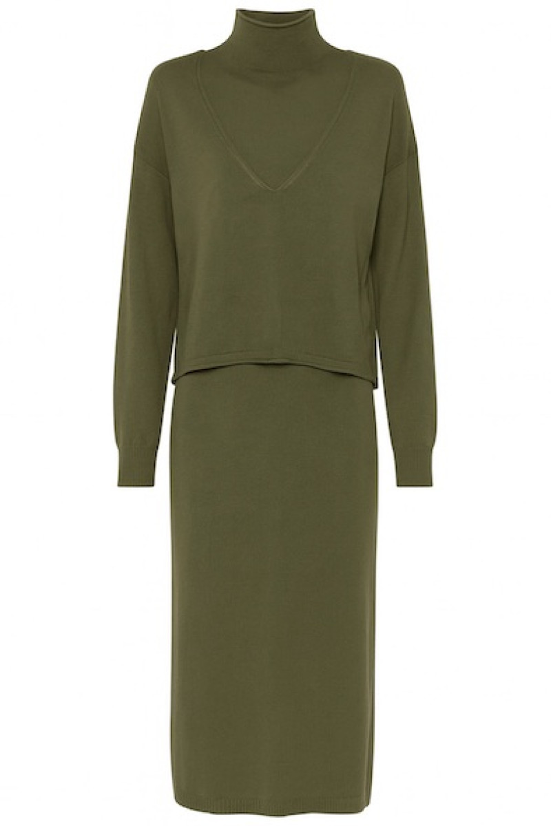 Трикотажное зеленое платье итальянского бренда  Joleen