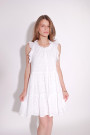 Белое батистовое платье миди из хлопка