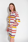 Рубашечное платье в цветную полоску итальянского бренда Imperial