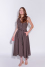 Коричневое платье со льном  итальянского бренда Motel