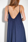 Синее платье на тонких бретелях с вертикальной полоской итальянского бренда Dixie