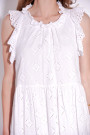 Белое батистовое платье миди из хлопка