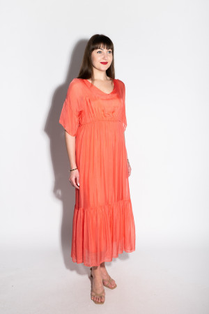 Длинное шёлковое платье итальянского бренда J-Claire Длинное шёлковое платье итальянского бренда J-Claire