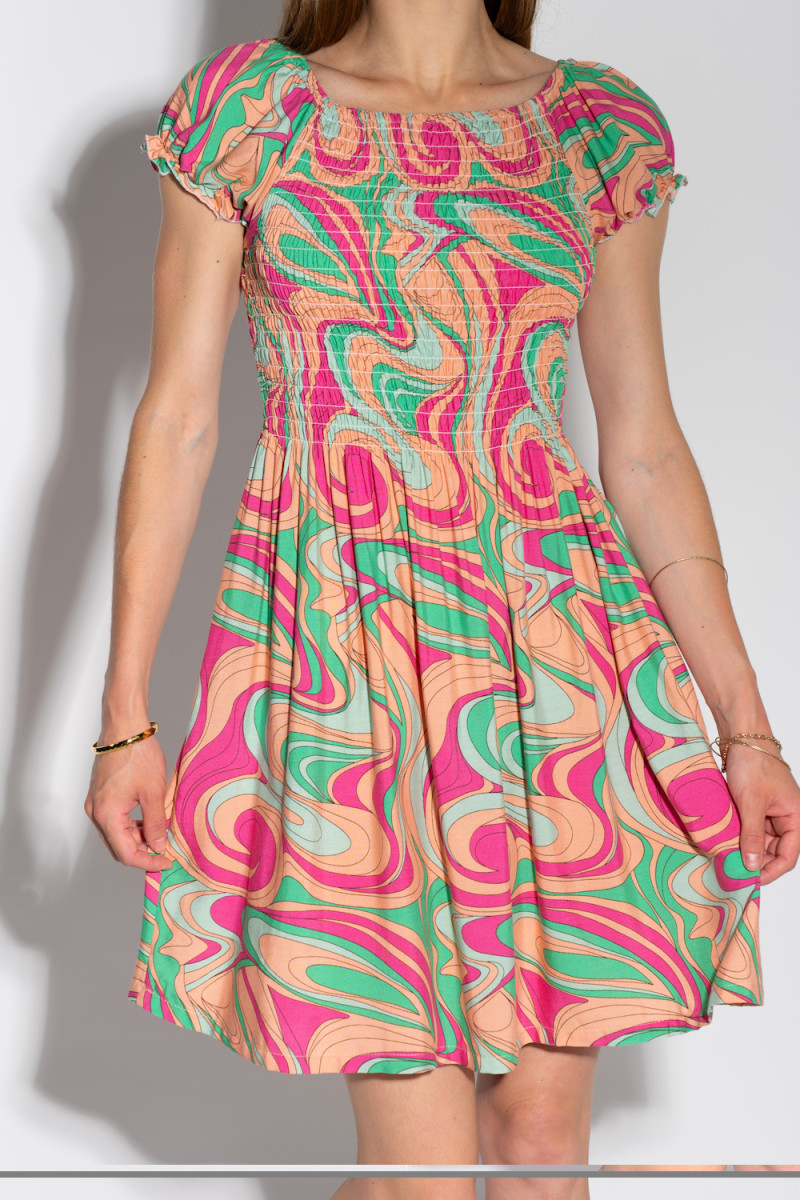 Короткое летнее платье с абстрактным рисунком итальянского бренда Motel