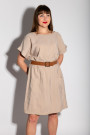Летнее бежевое платье длины миди итальянского бренда Rinascimento