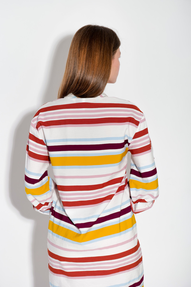 Рубашечное платье в цветную полоску итальянского бренда Imperial