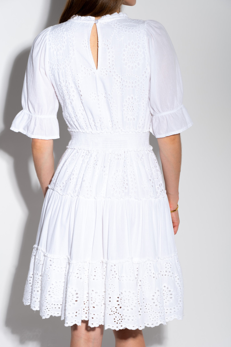 Белое летнее короткое хлопковое платье