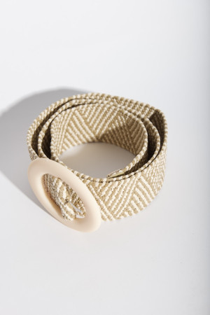 Молочный пояс с молочной пряжкой итальянского бренда Dixie