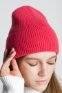 Шапка с шерстью яркого цвета фуксии итальянского бренда  Joleen