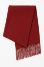 Бордовый шарф с шерстью молочного цвета итальянского бренда No-Na