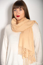 Шарф с шерстью кремового цвета итальянского бренда No-Na