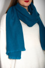 Шарф с шерстью бирюзового цвета итальянского бренда No-Na