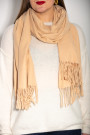 Шарф с шерстью кремового цвета итальянского бренда No-Na