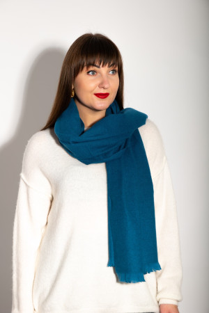 Шарф с шерстью бирюзового цвета итальянского бренда No-Na